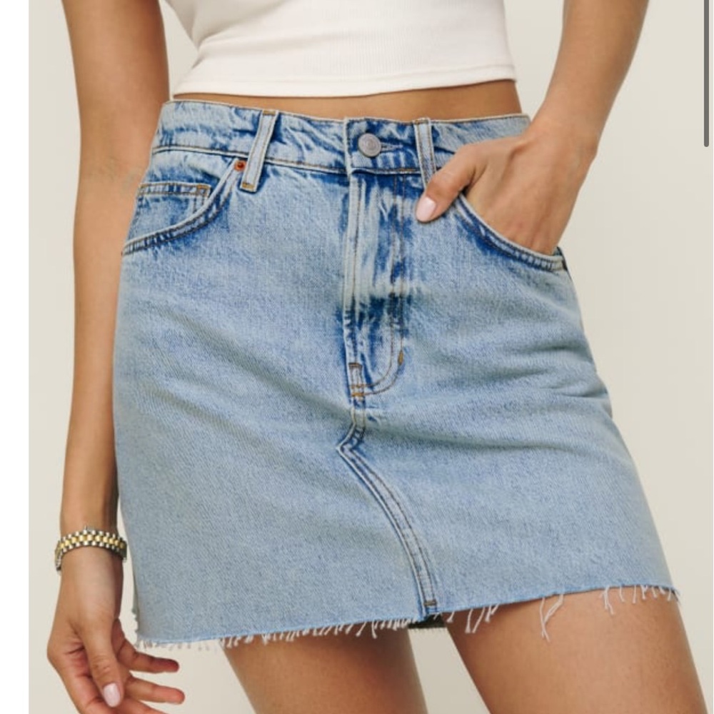 Reformation Nina Denim Skirt Folsom - Size 30